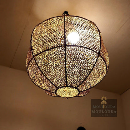 Moroccan chandelier, Rattan pendant light, hanging lantern, Moroccan lantern - Mouloudahome