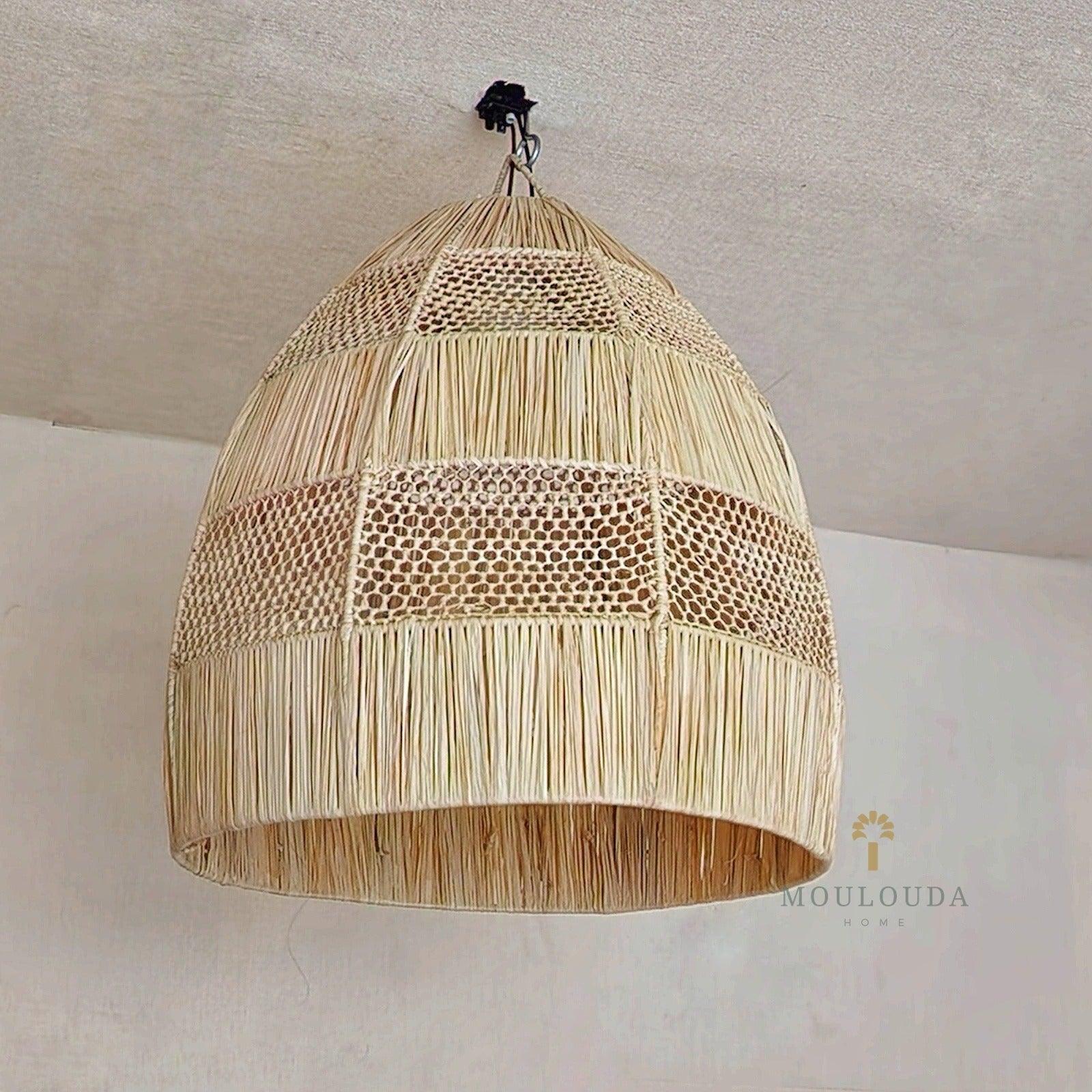 Moroccan pendant light, Rattan chandelier, hanging lantern, Moroccan lantern - Mouloudahome