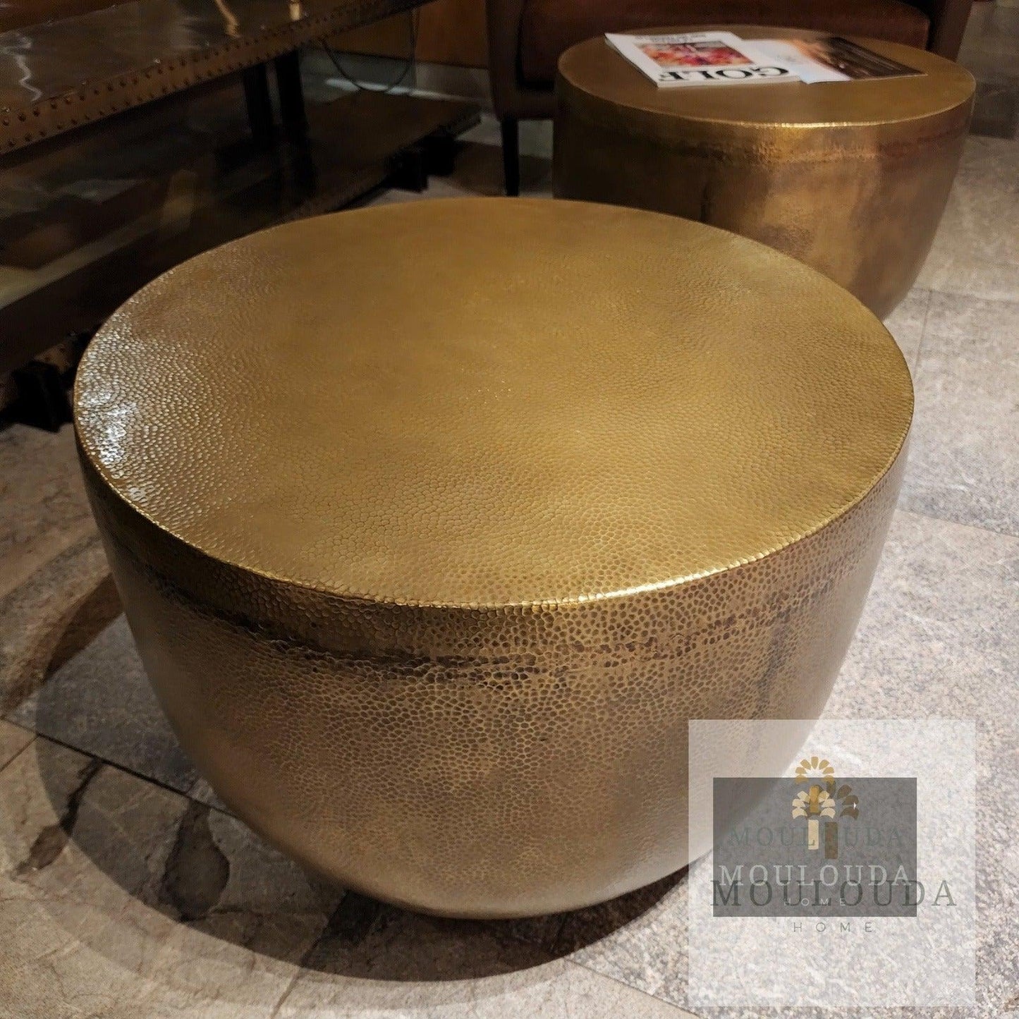 Razan Table, Large luxury decoration, handmade, hand hammered - Mouloudahome