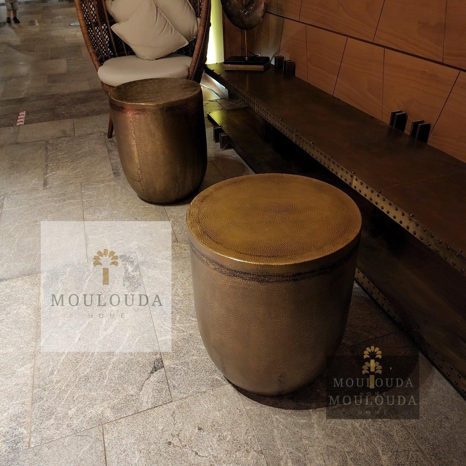 Mana Table, medium luxury decoration, handmade, hand hammered - Mouloudahome